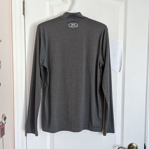 Under ARMOUR Heatgear Suelto Loose Fit 1/4 Zip Pullover Grey Medium @Z - Picture 6 of 7